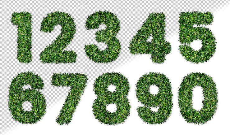 Grass Numbers Set 125540 1368