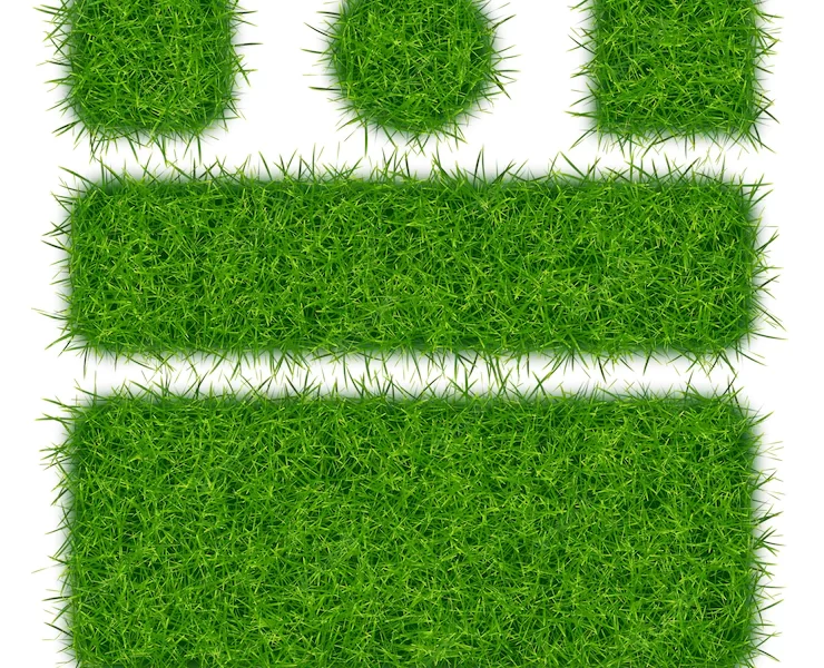 Green grass realistic banner collection Free Vector