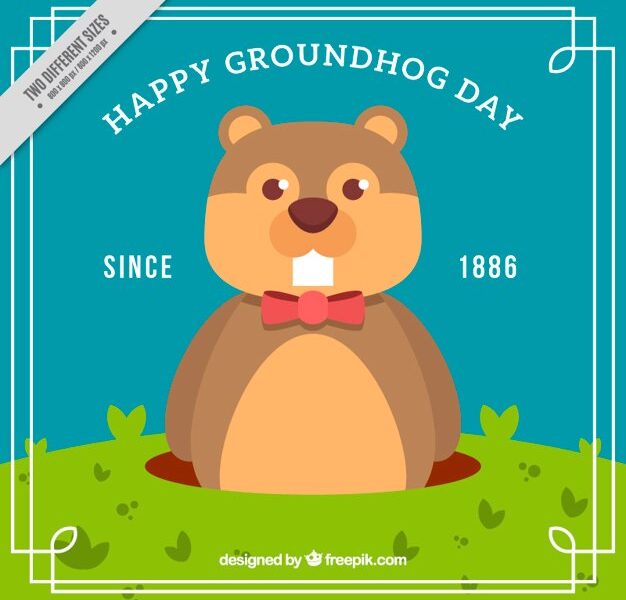 Groundhog day since 1886 background Free Vector