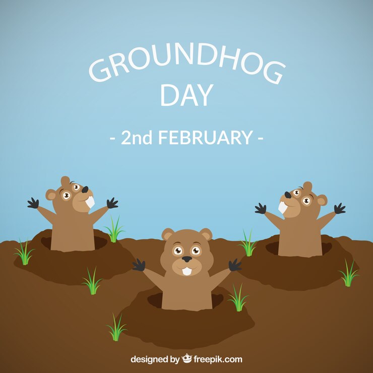 Groundhog Day Funny Illustration 23 2147532214