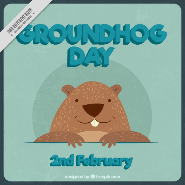 Groundhog Day Vintage Background 23 2147594226