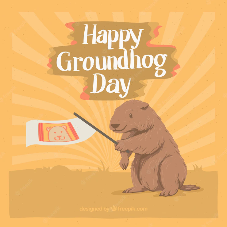 Groundhog Day Vintage Background 23 2147596606