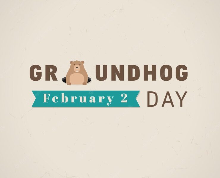 Groundhog day Free Vector