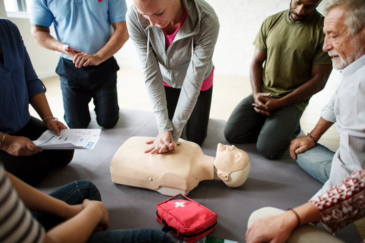 Group Diverse People Cpr Training Class 53876 31182