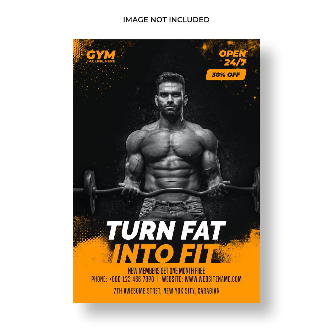 Gym Fitness Flyer Poster Template 501970 76