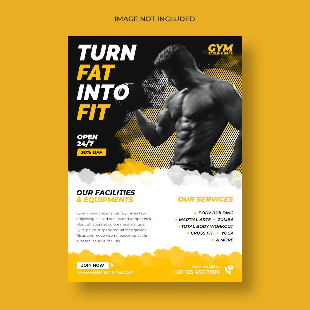 Gym Fitness Flyer Poster Template 501970 84