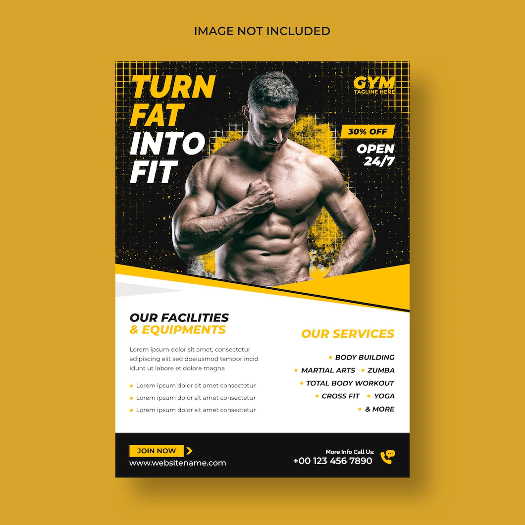 Gym Fitness Flyer Poster Template 501970 94