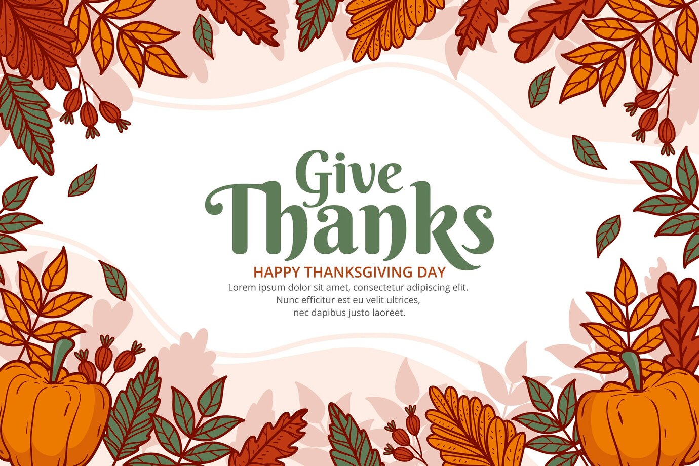 Hand Drawn Flat Thanksgiving Background 23 2149092862