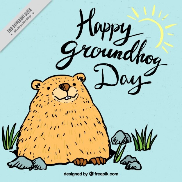 Hand Drawn Groundhog Background 23 2147594319