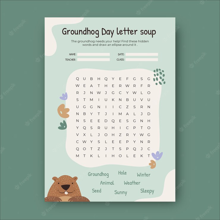 Hand Drawn Groundhog Day Worksheet 23 2149267363