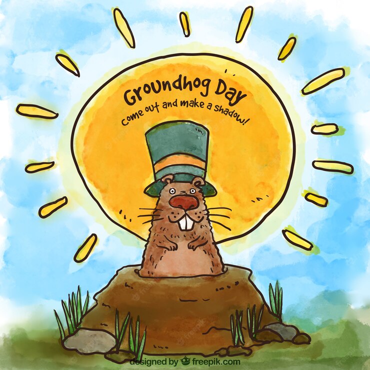 Hand Drawn Groundhog Day 23 2147532343