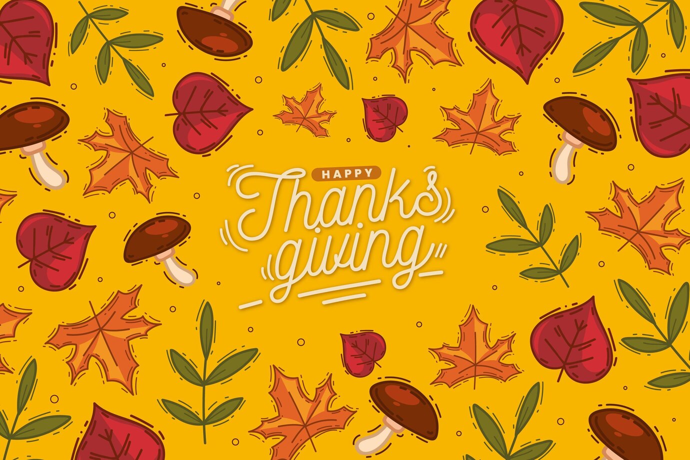 Hand Drawn Thanksgiving Background 23 2148683291