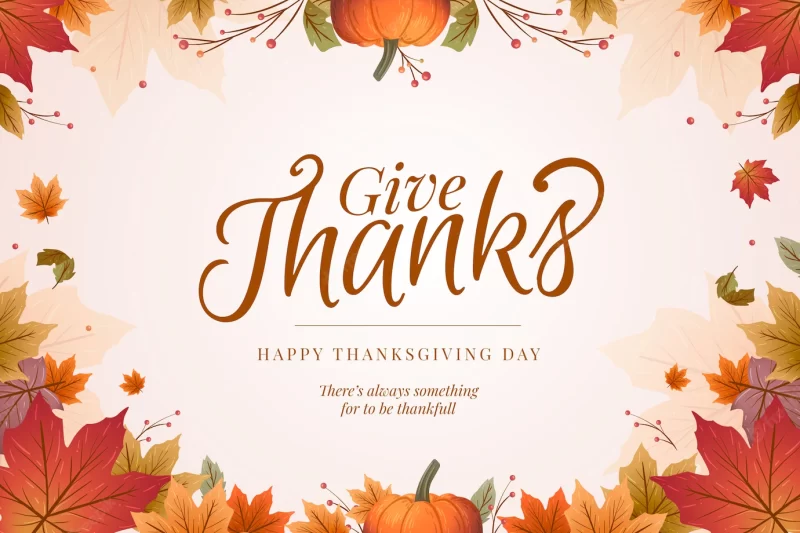 Hand drawn thanksgiving background Free Vector