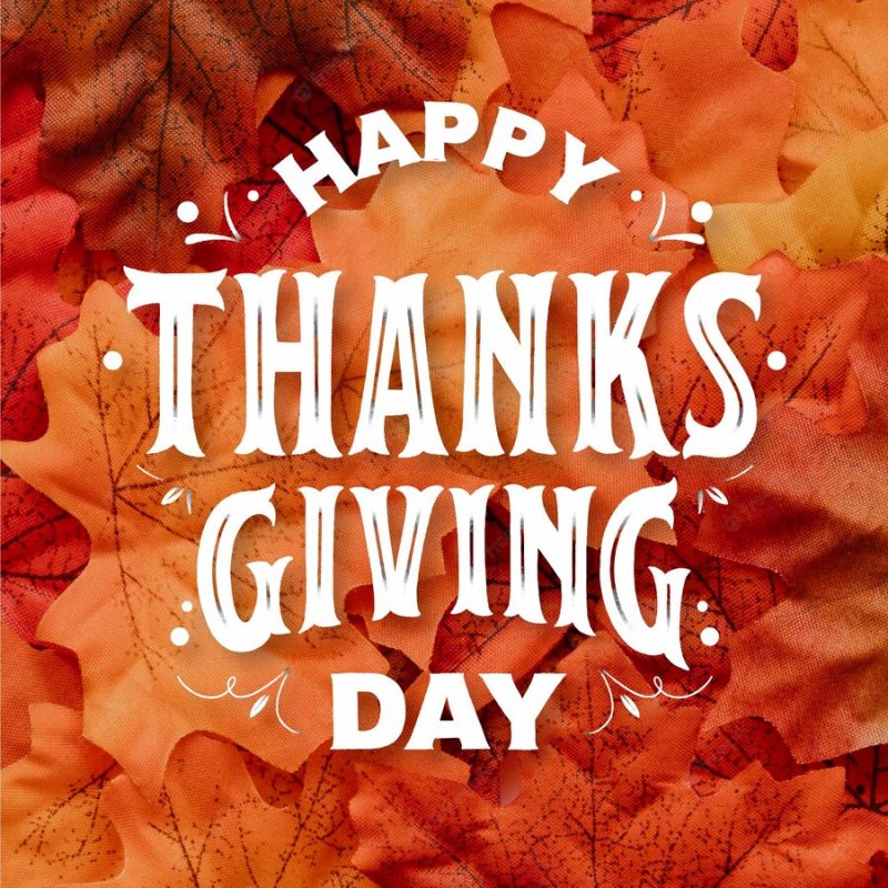 Happy thanksgiving lettering design Premium Vector