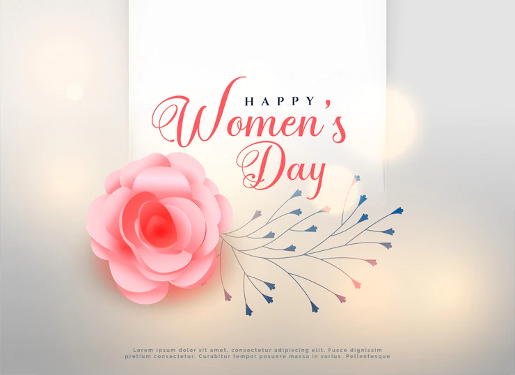 Happy Women S Day Rose Flower Background Card 1017 16914