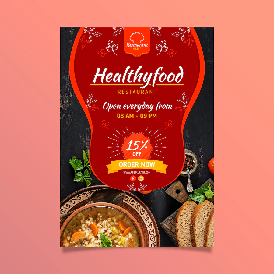 Healthy Food Restaurant Flyer 23 2148486891