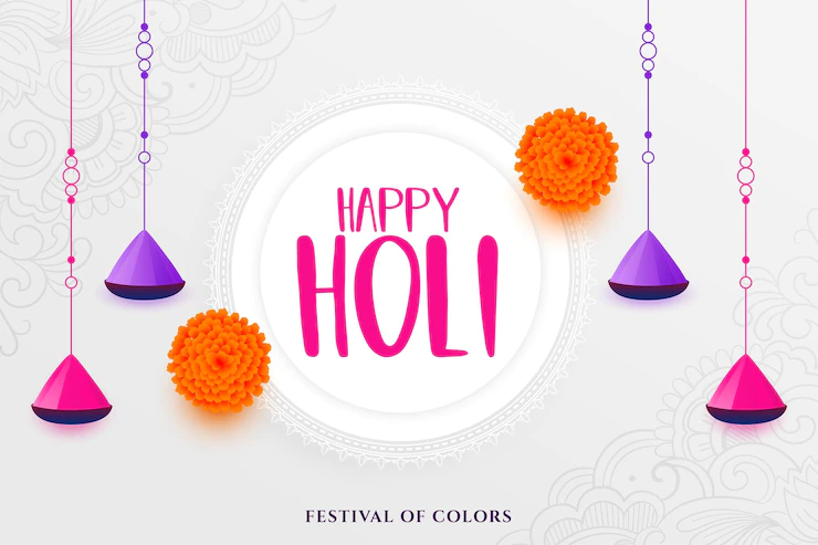 Holi Festival Background With Hanging Gulaal Flowers 1017 37003