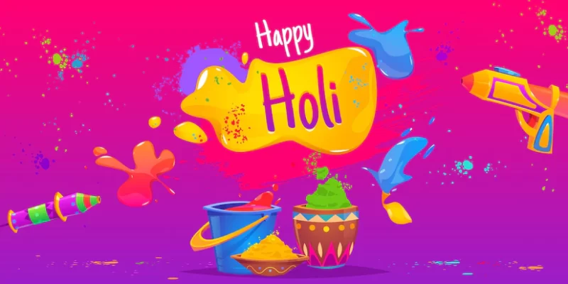 Holi festival background Free Vector