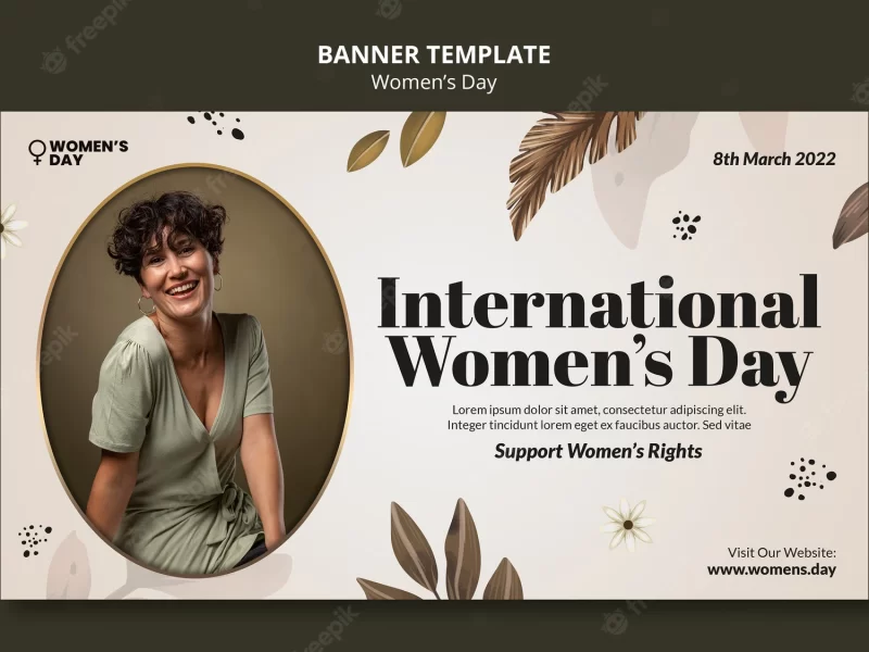 Flyer or banner template for international women’s day Free Psd