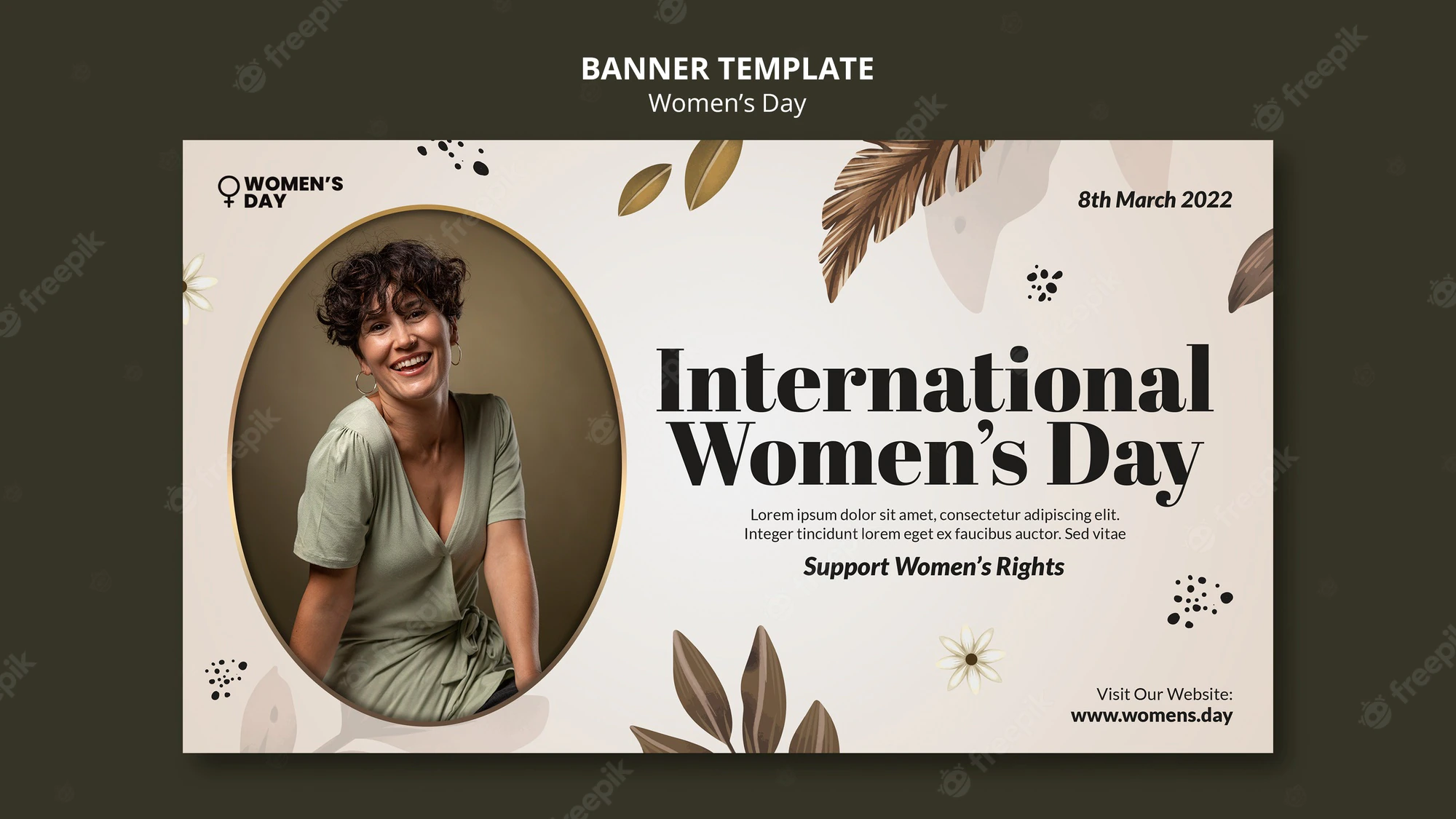 Horizontal Banner Template International Women S Day 23 2149258359