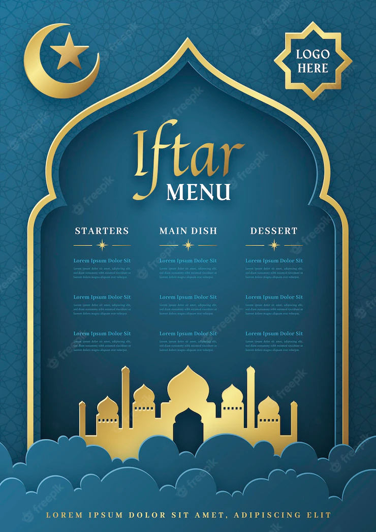 Iftar Vertical Menu Template Paper Style 52683 57323