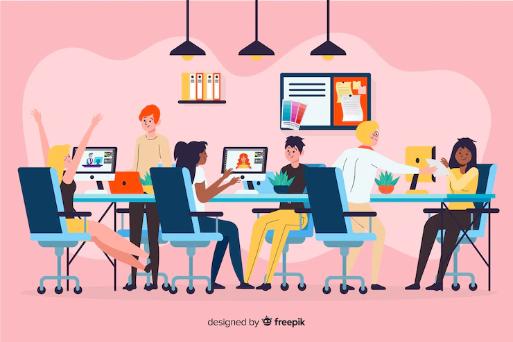 Illustration People Working Together 52683 22181