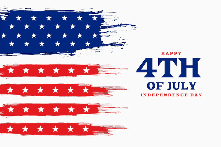Independence day 4th of july american background Free Vector