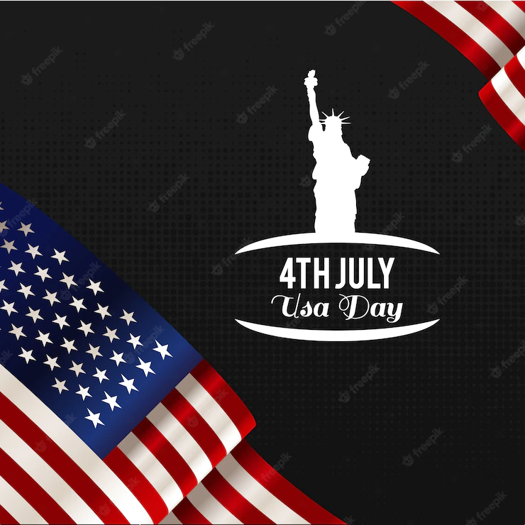 Independence Day Design With Flag Statue Liberty 1057 4563