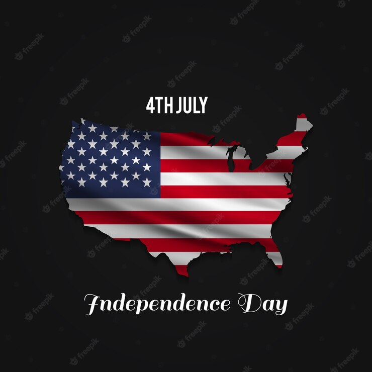 Independence Day Design With Usa Map 1057 4561