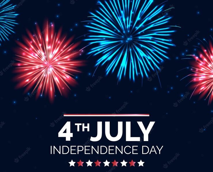Independence day realistic design Free Vector