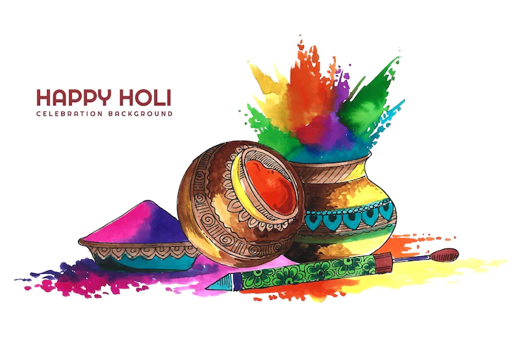 Indian Holi Traditional Festival Colors Card Background 1035 22456