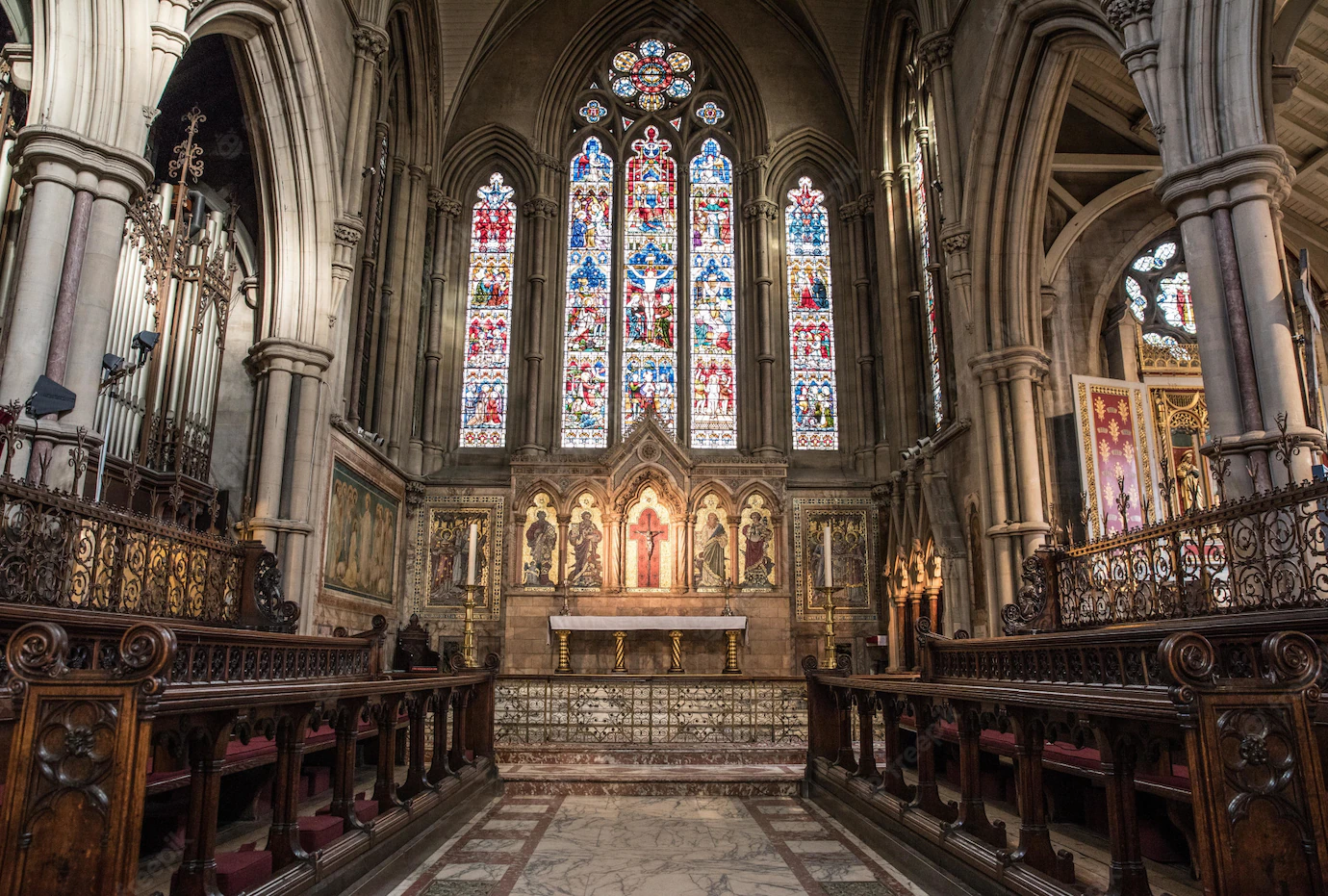 Inside View Church With Religious Icons Walls Windows 181624 8869