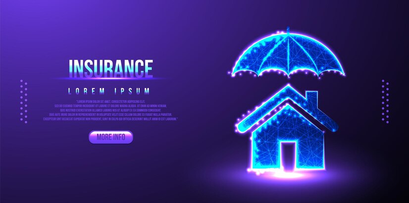 Insurance House Umbrella Low Poly Wireframe Mesh Design 271628 426