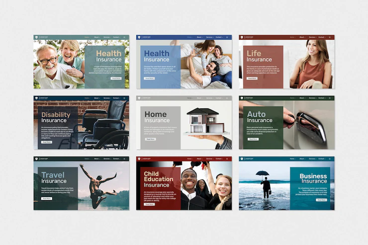 Insurance Template Psd With Editable Text Set 53876 145291