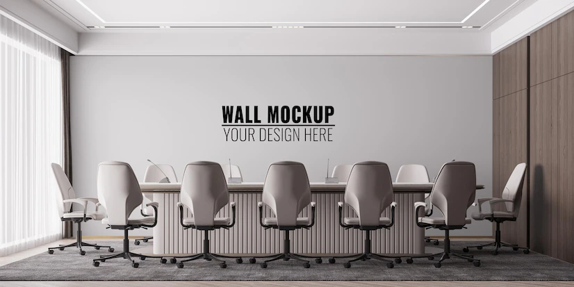 Interior Modern Office Meeting Room Wall Mockup 354781 251