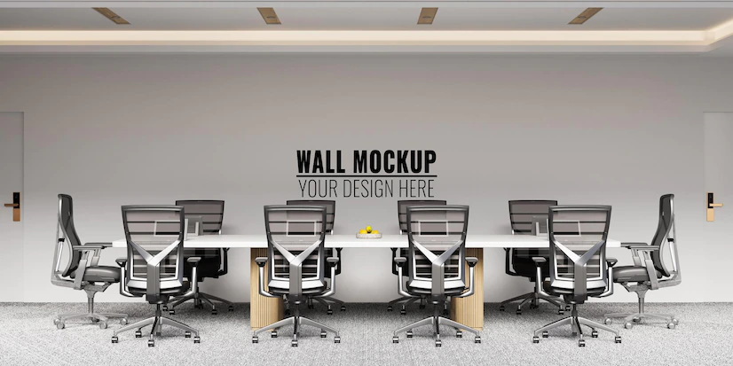 Interior Modern Office Meeting Room Wall Mockup 354781 254