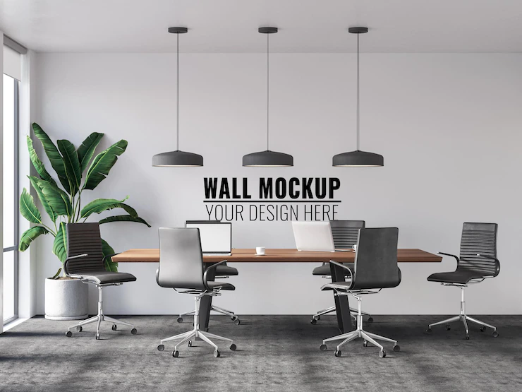 Interior Modern Office Meeting Room Wall Mockup 354781 259
