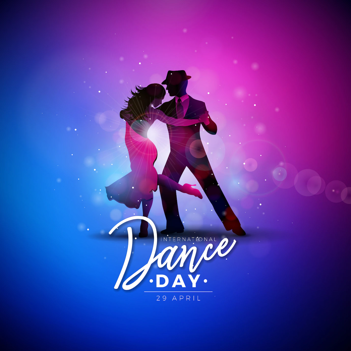 International Dance Day Illustration With Tango Dancing Couple 1314 2629