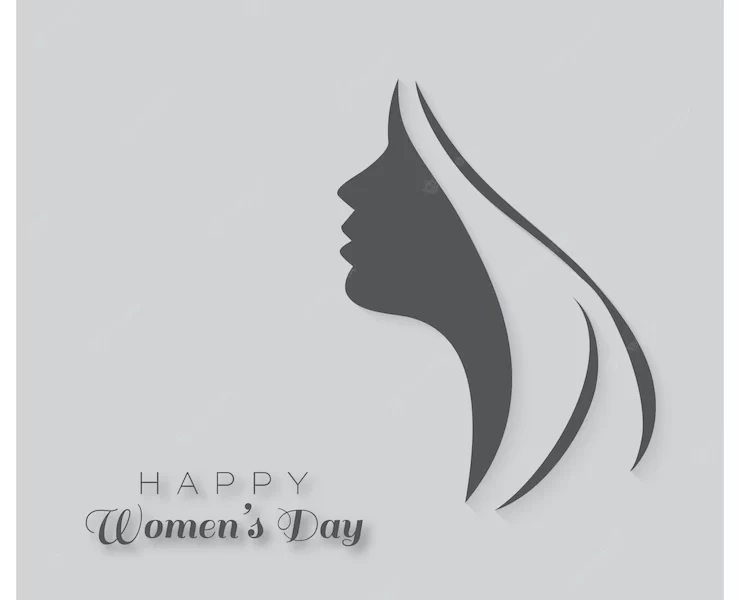 International women’s day, gray background Free Vector