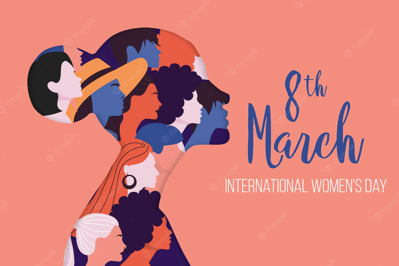 International Women S Day Illustration With Profile Woman 52683 55776