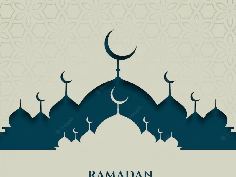 Islamic festival card for ramadan kareem season Free Vector