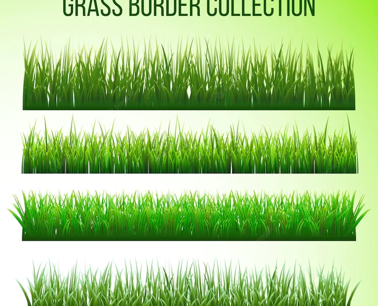 Lawns in realistic style Free Vector