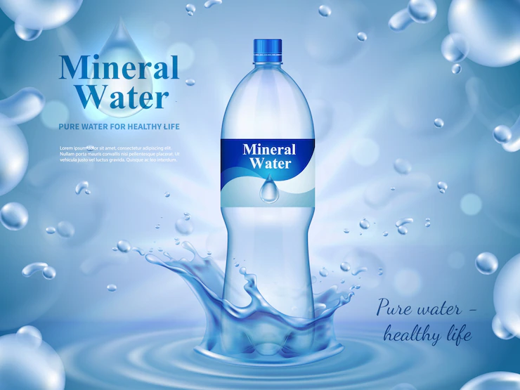 Mineral Water Advertising Composition With Bottled Water Symbols 1284 27182