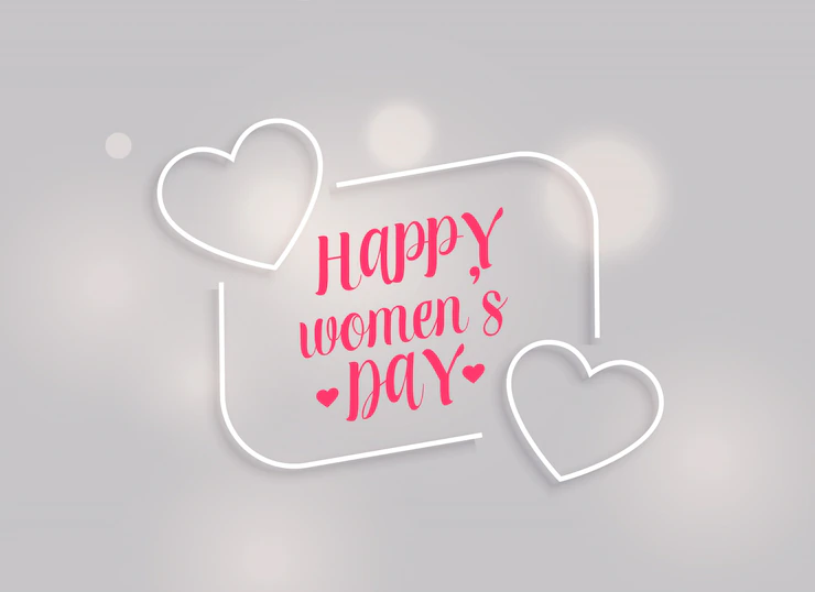 Minimal Happy Women S Day Background With Line Hearts 1017 12430