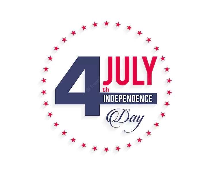 Minimal independence day design Free Vector