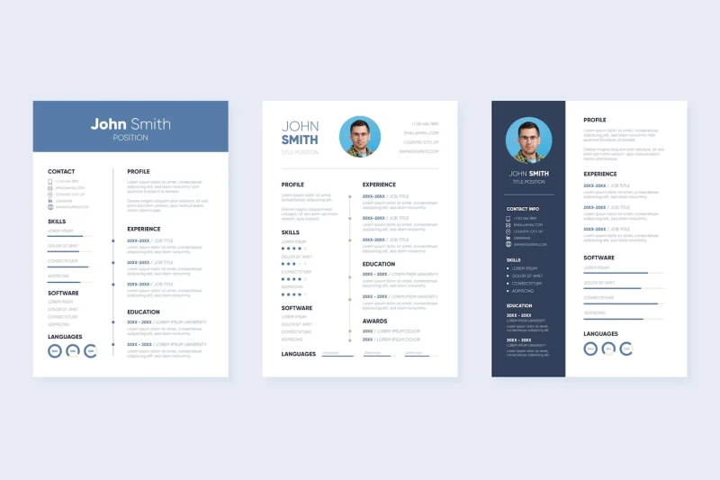 Minimalist cv template Free Vector