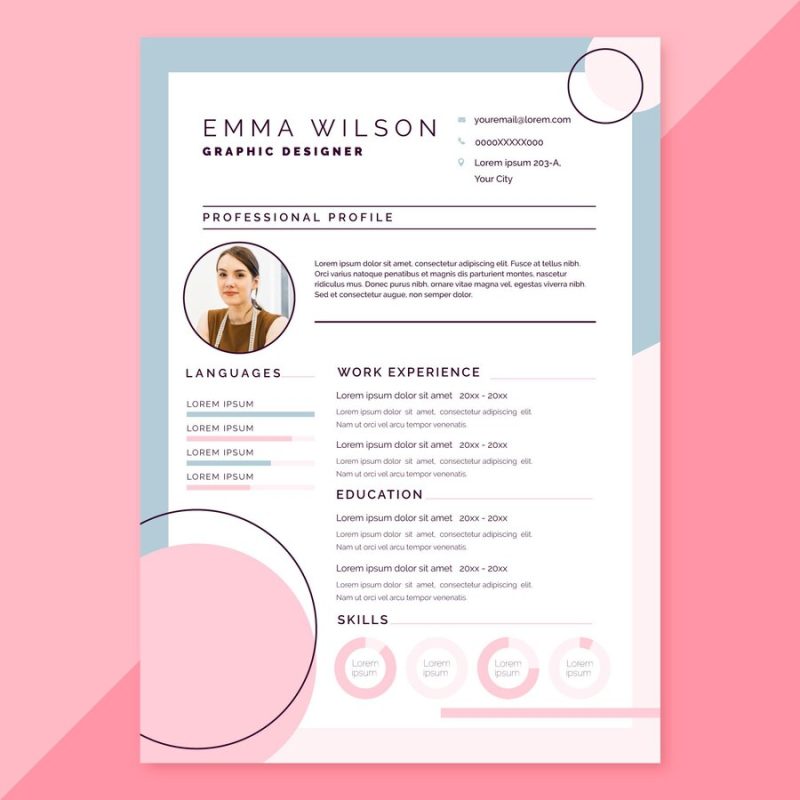 Minimalist cv templates Free Vector