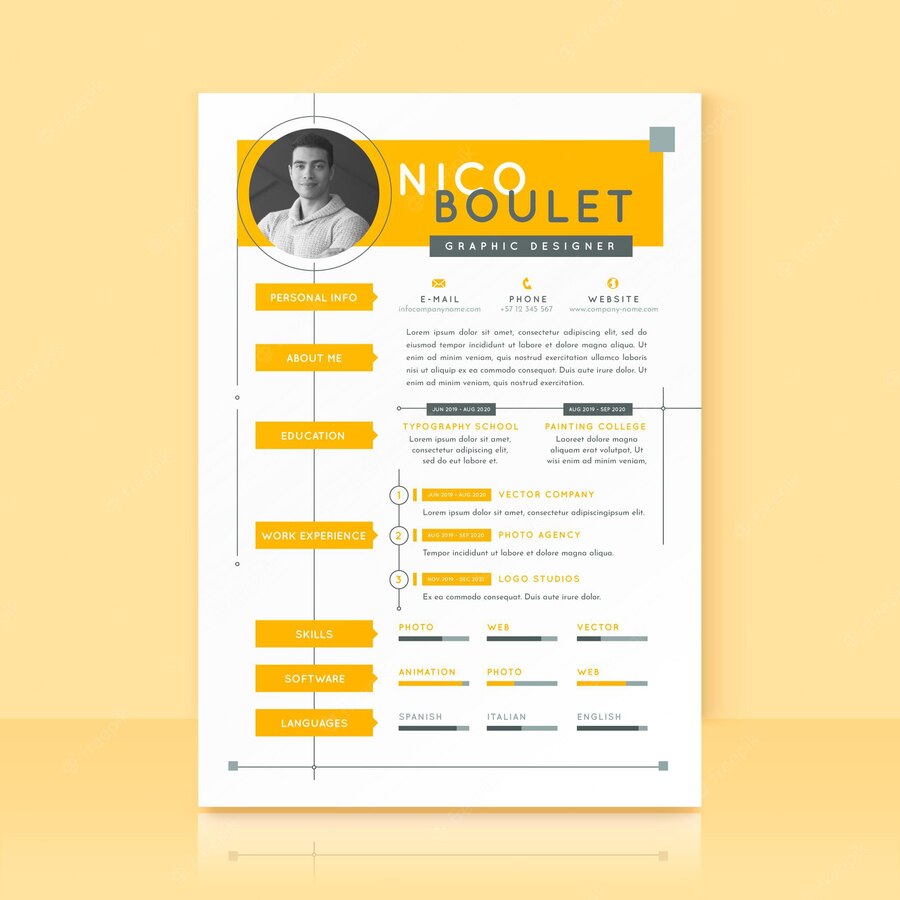 Minimalist Style Cv Templates 52683 60355