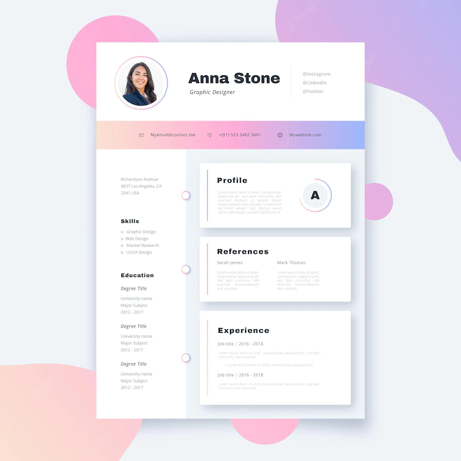 Modern Cv Template Concept 52683 39274