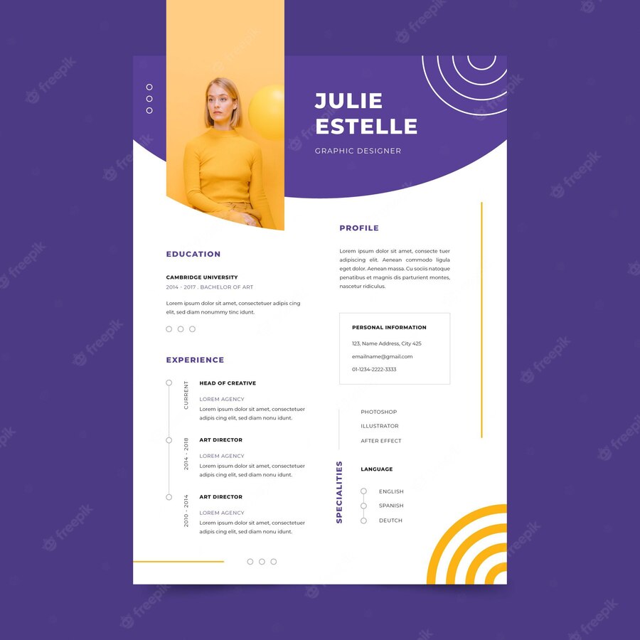 Modern Cv Template Concept 52683 39595